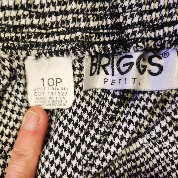 📺Vintage 80s B&W Houndstooth Briggs Pants💾 - Picture 7 of 8